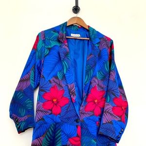 Vintage Ana Taylor Floral Print Blazer